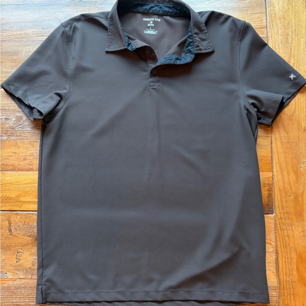 Kenneth Cole Dark Brown Polo Shirt